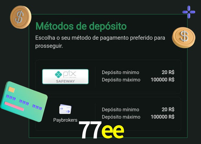 O cassino 77ee oferece uma grande variedade de métodos de pagamento